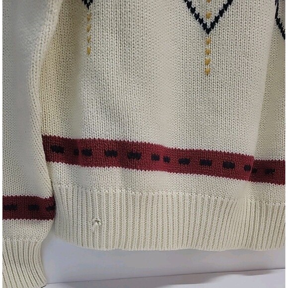 Vtg Youngbloods Fair Isle Ski Sweater Virgin Acrylic Knit Pullover Sz M - Picture 11 of 13